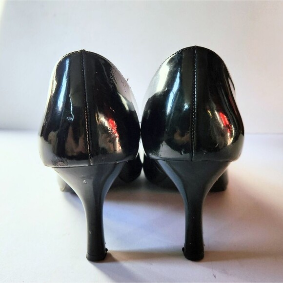 Comfort Plus Women's Black  Patent Leather Padded Non-Slip Pumps US 9.5 - Picture 4 of 6